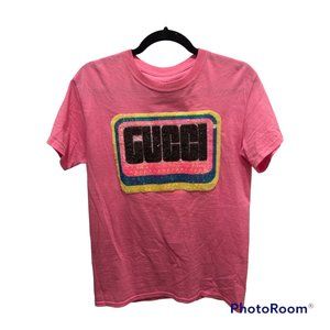 GUCCI SEQUINED PINK TEE